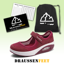 Lade das Bild in den Galerie-Viewer, draussenfeet strickschuhe 116044 rot
