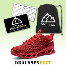 Lade das Bild in den Galerie-Viewer, draussenfeet strickschuhe 31290 rot
