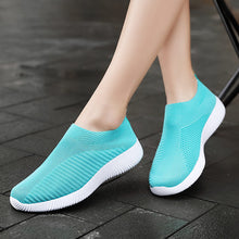 Lade das Bild in den Galerie-Viewer, draussenfeet strickschuhe 31536 blau
