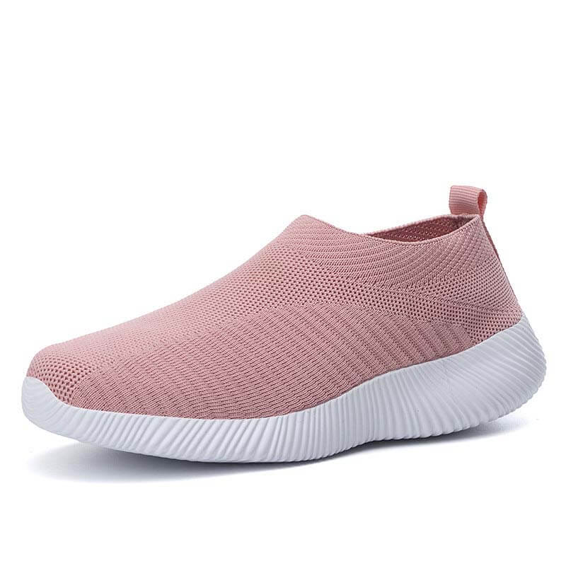 Frauen Elastische Socken Schuhe Sport Casual Leichte Flache Fliegen Gewebte Slip-on