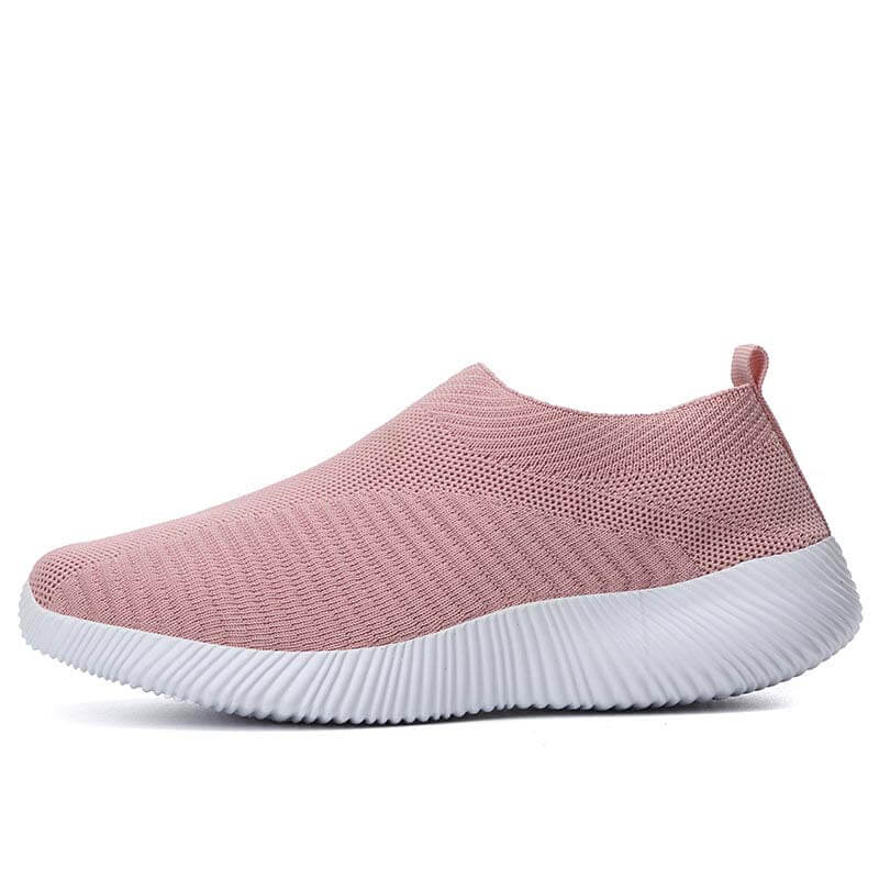 Frauen Elastische Socken Schuhe Sport Casual Leichte Flache Fliegen Gewebte Slip-on