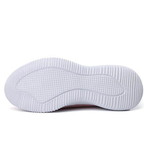 Frauen Elastische Socken Schuhe Sport Casual Leichte Flache Fliegen Gewebte Slip-on