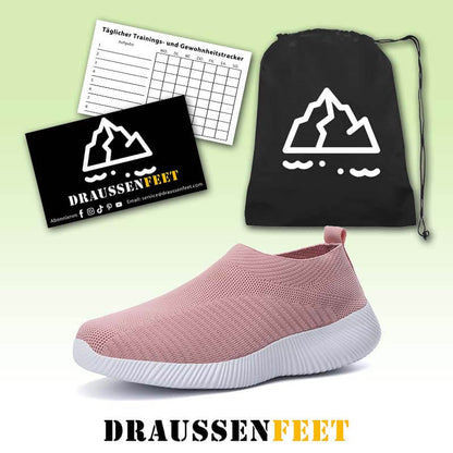 Frauen Elastische Socken Schuhe Sport Casual Leichte Flache Fliegen Gewebte Slip-on