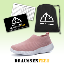 Lade das Bild in den Galerie-Viewer, draussenfeet strickschuhe 31536 rosa

