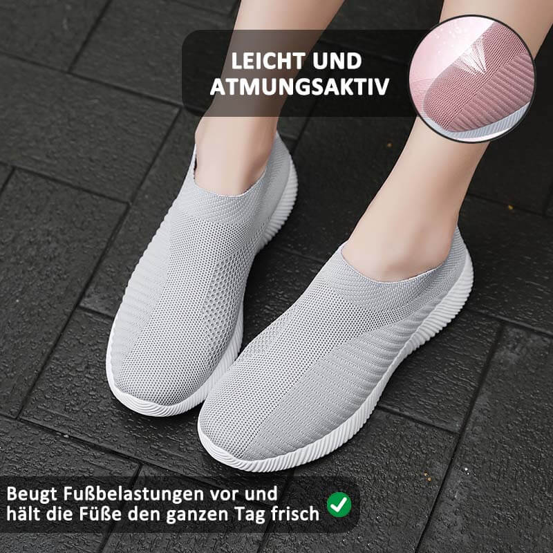 Frauen Elastische Socken Schuhe Sport Casual Leichte Flache Fliegen Gewebte Slip-on