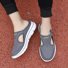 Lade das Bild in den Galerie-Viewer, Lässige Damen Herren Slip-on Sandalen mit dicker Sohle Mesh Halbschuhe Schuhe (Unisex)
