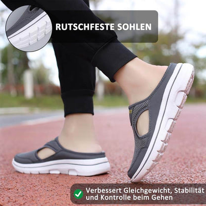 Lässige Damen Herren Slip-on Sandalen mit dicker Sohle Mesh Halbschuhe Schuhe (Unisex)