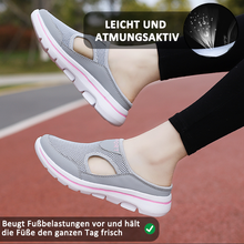 Lade das Bild in den Galerie-Viewer, draussenfeet strickschuhe 31537 hellgrau rosa

