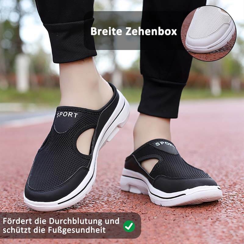 Lässige Damen Herren Slip-on Sandalen mit dicker Sohle Mesh Halbschuhe Schuhe (Unisex)