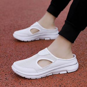 Lässige Damen Herren Slip-on Sandalen mit dicker Sohle Mesh Halbschuhe Schuhe (Unisex)