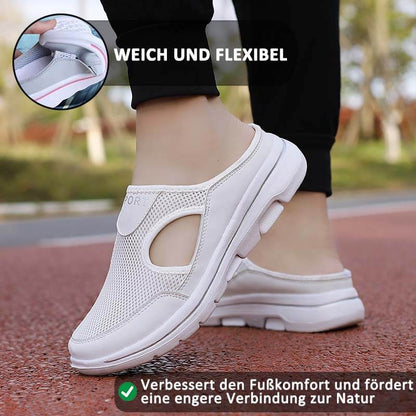 Lässige Damen Herren Slip-on Sandalen mit dicker Sohle Mesh Halbschuhe Schuhe (Unisex)