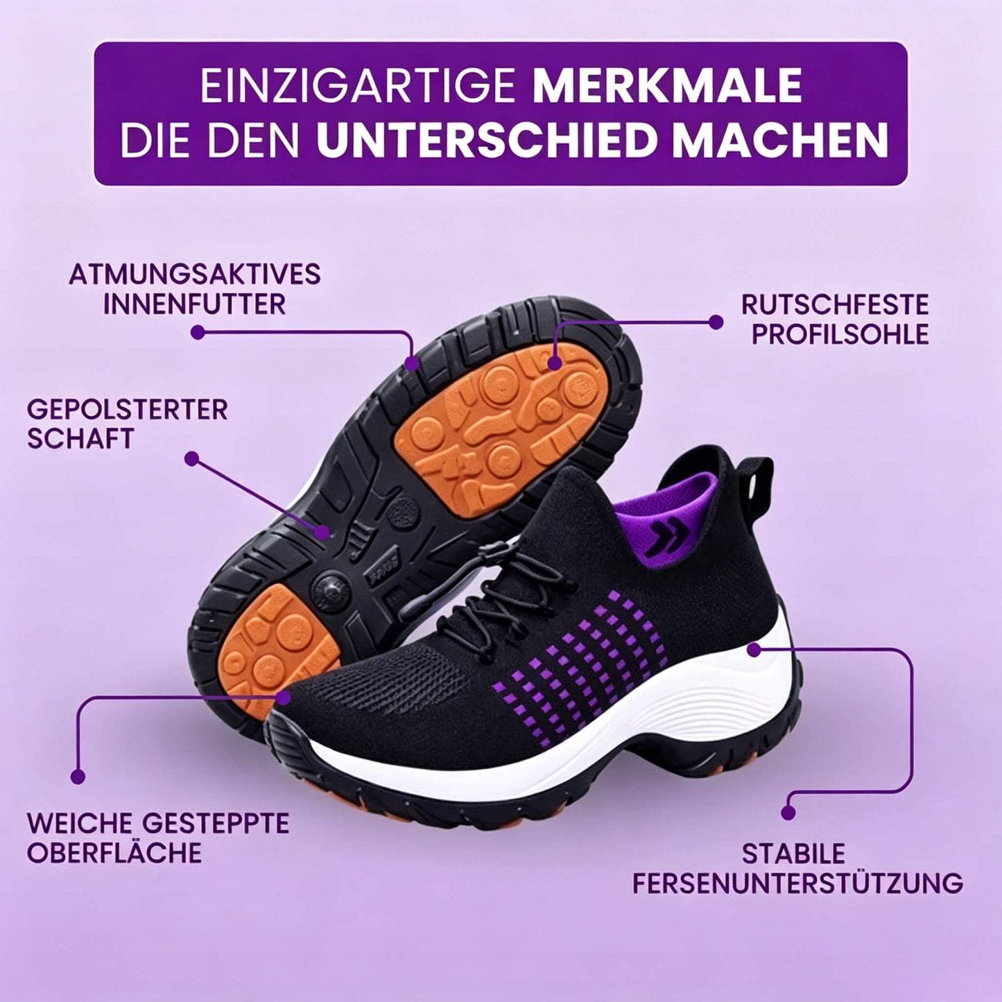 Damen Socken Schuhe Casual Flying Woven Schnürschuhe Dickbesohlte Sportschuhe Outdoor