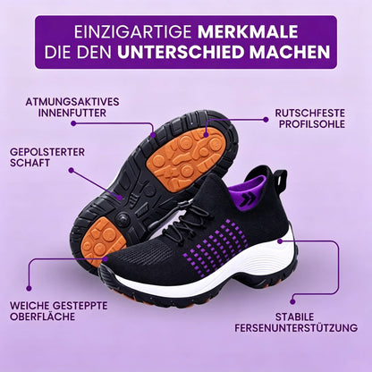 Damen Socken Schuhe Casual Flying Woven Schnürschuhe Dickbesohlte Sportschuhe Outdoor