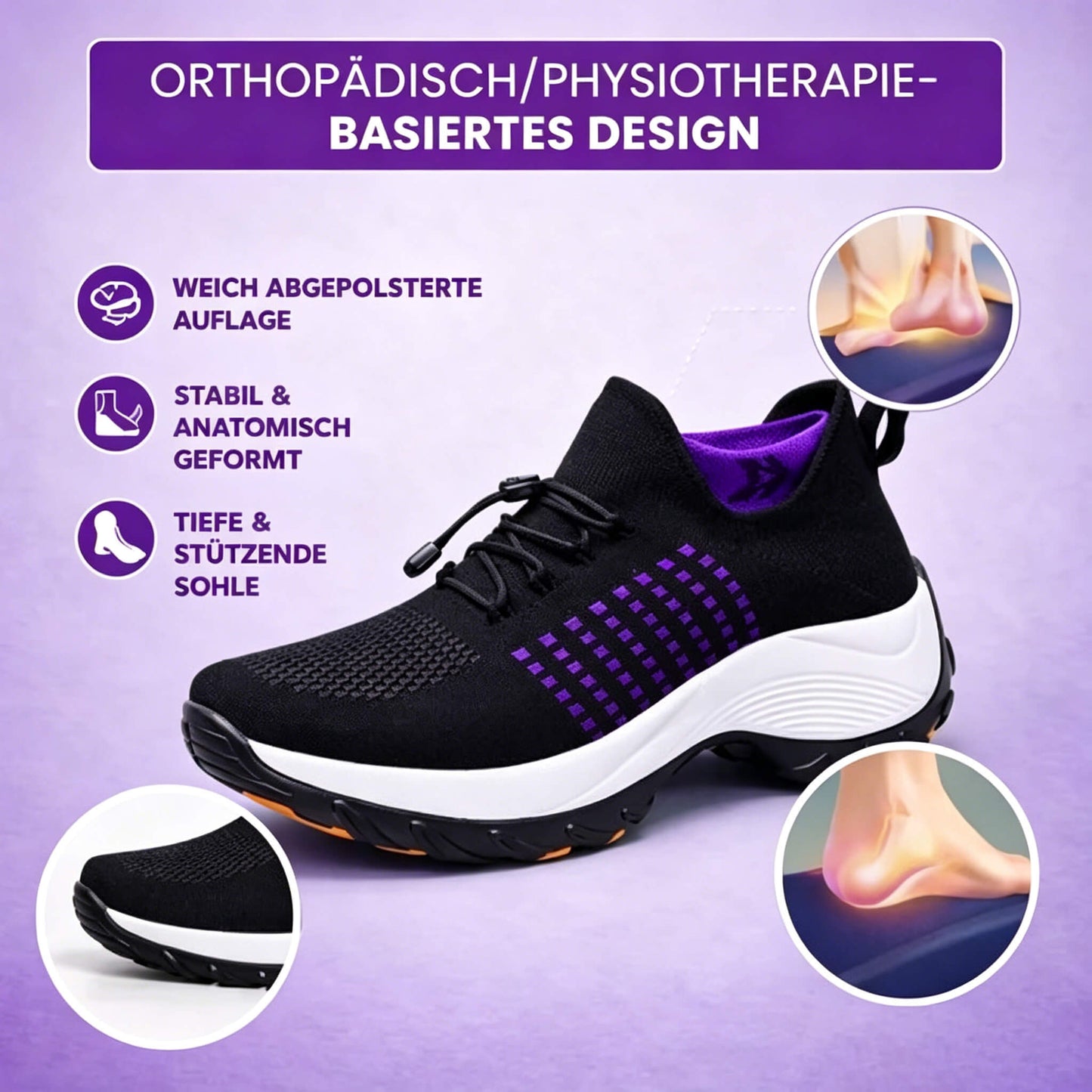 Damen Socken Schuhe Casual Flying Woven Schnürschuhe Dickbesohlte Sportschuhe Outdoor