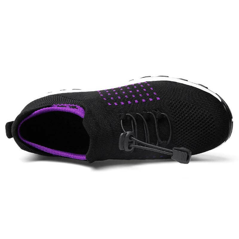 Damen Socken Schuhe Casual Flying Woven Schnürschuhe Dickbesohlte Sportschuhe Outdoor