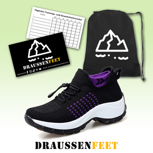draussenfeet strickschuhe 31539 dunkelviolett