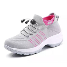 Lade das Bild in den Galerie-Viewer, draussenfeet strickschuhe 31539 grau rosa
