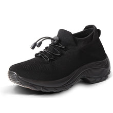 Lade das Bild in den Galerie-Viewer, draussenfeet strickschuhe 31539 schwarz 
