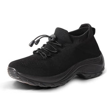 Lade das Bild in den Galerie-Viewer, Damen Socken Schuhe Casual Flying Woven Schnürschuhe Dickbesohlte Sportschuhe Outdoor
