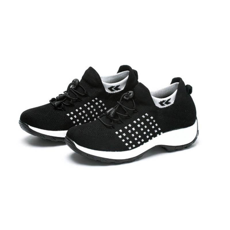 Damen Socken Schuhe Casual Flying Woven Schnürschuhe Dickbesohlte Sportschuhe Outdoor