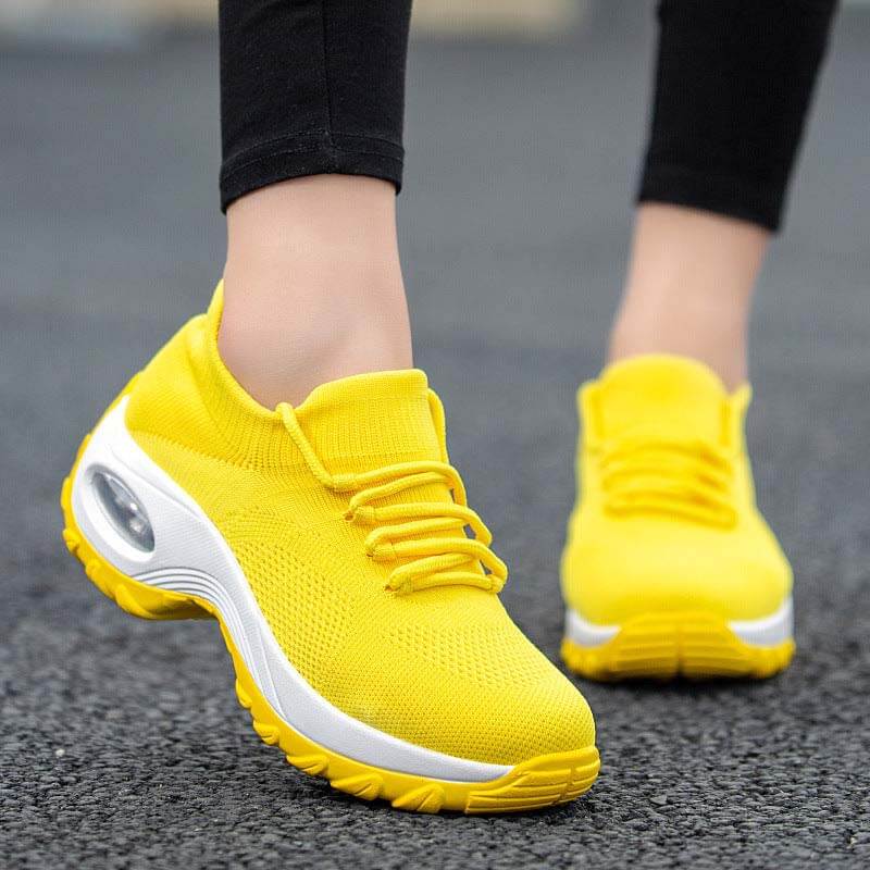 Damen Sportschuhe Mit Fliegenden Stricksocken, Lässige Laufschuhe