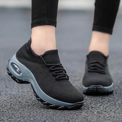 Damen Sportschuhe Mit Fliegenden Stricksocken, Lässige Laufschuhe