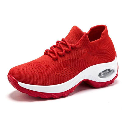 Damen Sportschuhe Mit Fliegenden Stricksocken, Lässige Laufschuhe