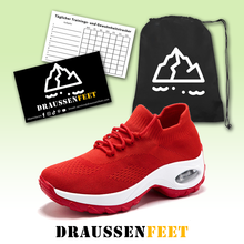 Lade das Bild in den Galerie-Viewer, draussenfeet strickschuhe 31540 rot
