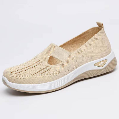 Atmungsaktive Slip-on-Strickschuhe für Damen im Sommer mit weicher Sohle