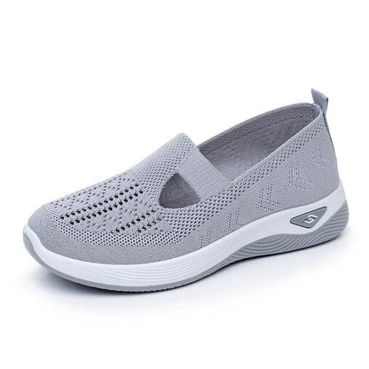 Atmungsaktive Slip-on-Strickschuhe für Damen im Sommer mit weicher Sohle