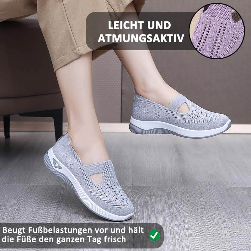 Atmungsaktive Slip-on-Strickschuhe für Damen im Sommer mit weicher Sohle