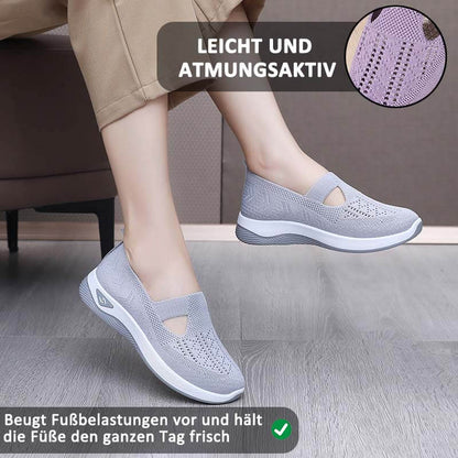 Atmungsaktive Slip-on-Strickschuhe für Damen im Sommer mit weicher Sohle