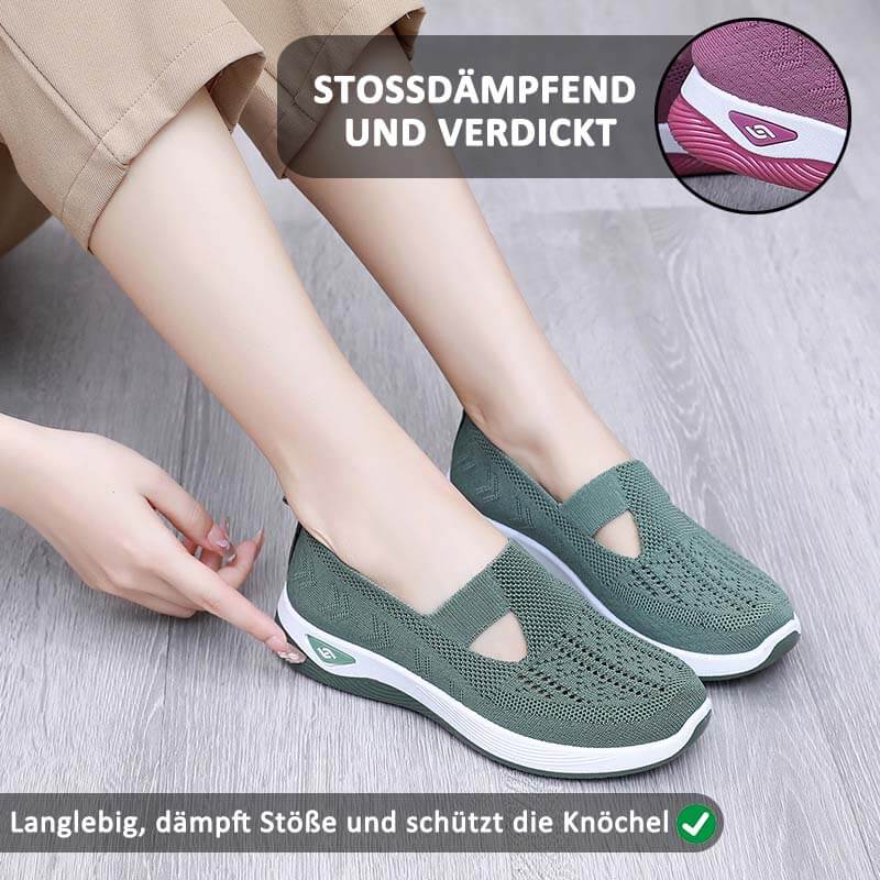Atmungsaktive Slip-on-Strickschuhe für Damen im Sommer mit weicher Sohle