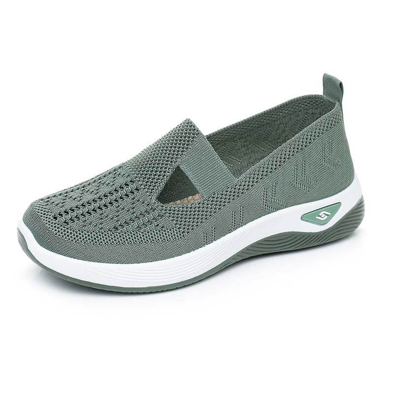 Atmungsaktive Slip-on-Strickschuhe für Damen im Sommer mit weicher Sohle
