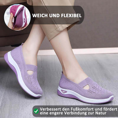 Atmungsaktive Slip-on-Strickschuhe für Damen im Sommer mit weicher Sohle