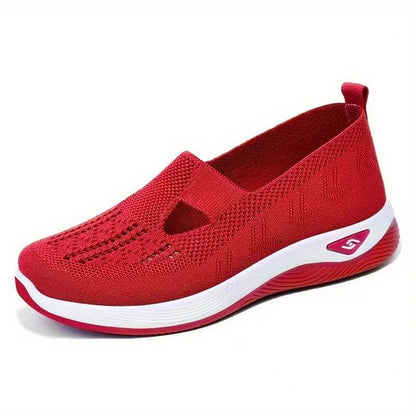 Atmungsaktive Slip-on-Strickschuhe für Damen im Sommer mit weicher Sohle