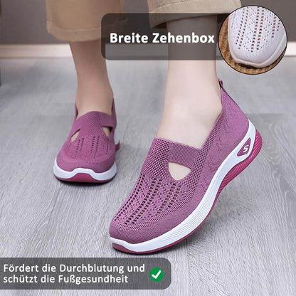 Atmungsaktive Slip-on-Strickschuhe für Damen im Sommer mit weicher Sohle