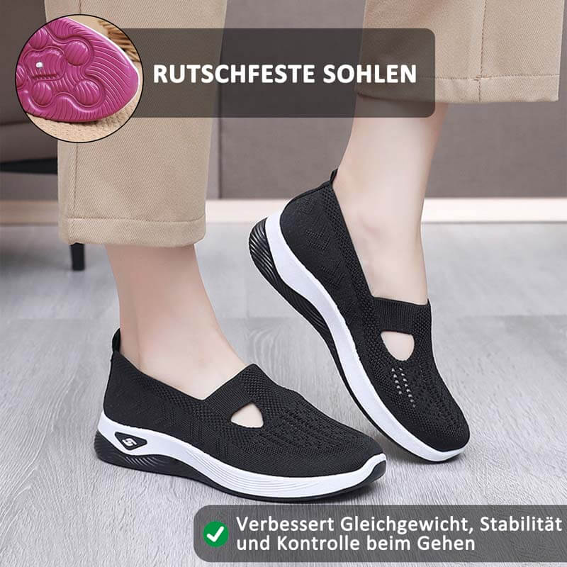 Atmungsaktive Slip-on-Strickschuhe für Damen im Sommer mit weicher Sohle