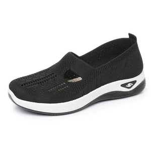 Atmungsaktive Slip-on-Strickschuhe für Damen im Sommer mit weicher Sohle