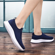 Lade das Bild in den Galerie-Viewer, draussenfeet strickschuhe 31556 dunkelblau
