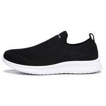Lade das Bild in den Galerie-Viewer, draussenfeet strickschuhe 31556 schwarz und weiss
