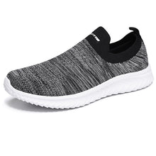 Lade das Bild in den Galerie-Viewer, draussenfeet strickschuhe 31556 weiss und grau
