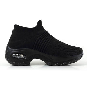 Damen Flying Woven Knit Sports Slip-on Freizeitschuhe