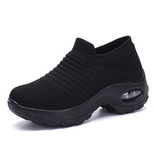 Lade das Bild in den Galerie-Viewer, draussenfeet strickschuhe 31557 reines schwarz 
