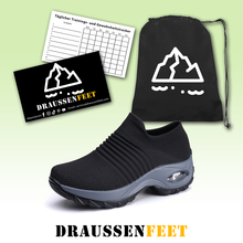Lade das Bild in den Galerie-Viewer, draussenfeet strickschuhe 31557 schwarz 

