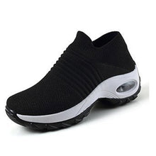 Lade das Bild in den Galerie-Viewer, draussenfeet strickschuhe 31557 schwarz und weiss
