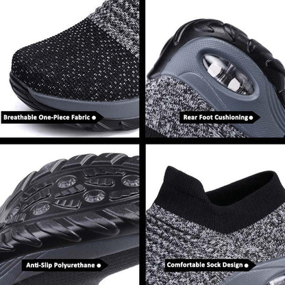 Damen Flying Woven Knit Sports Slip-on Freizeitschuhe