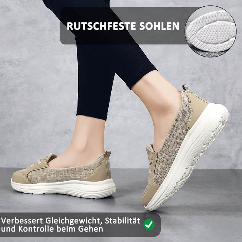 Damen Slip-on Freizeitschuhe Low-Top Flache Sohlen Wanderschuhe