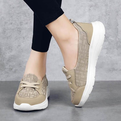 Damen Slip-on Freizeitschuhe Low-Top Flache Sohlen Wanderschuhe