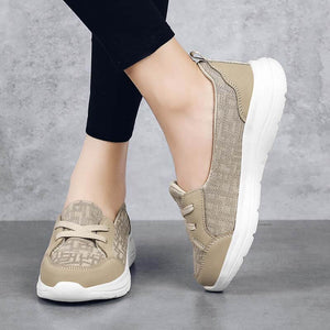 Damen Slip-on Freizeitschuhe Low-Top Flache Sohlen Wanderschuhe